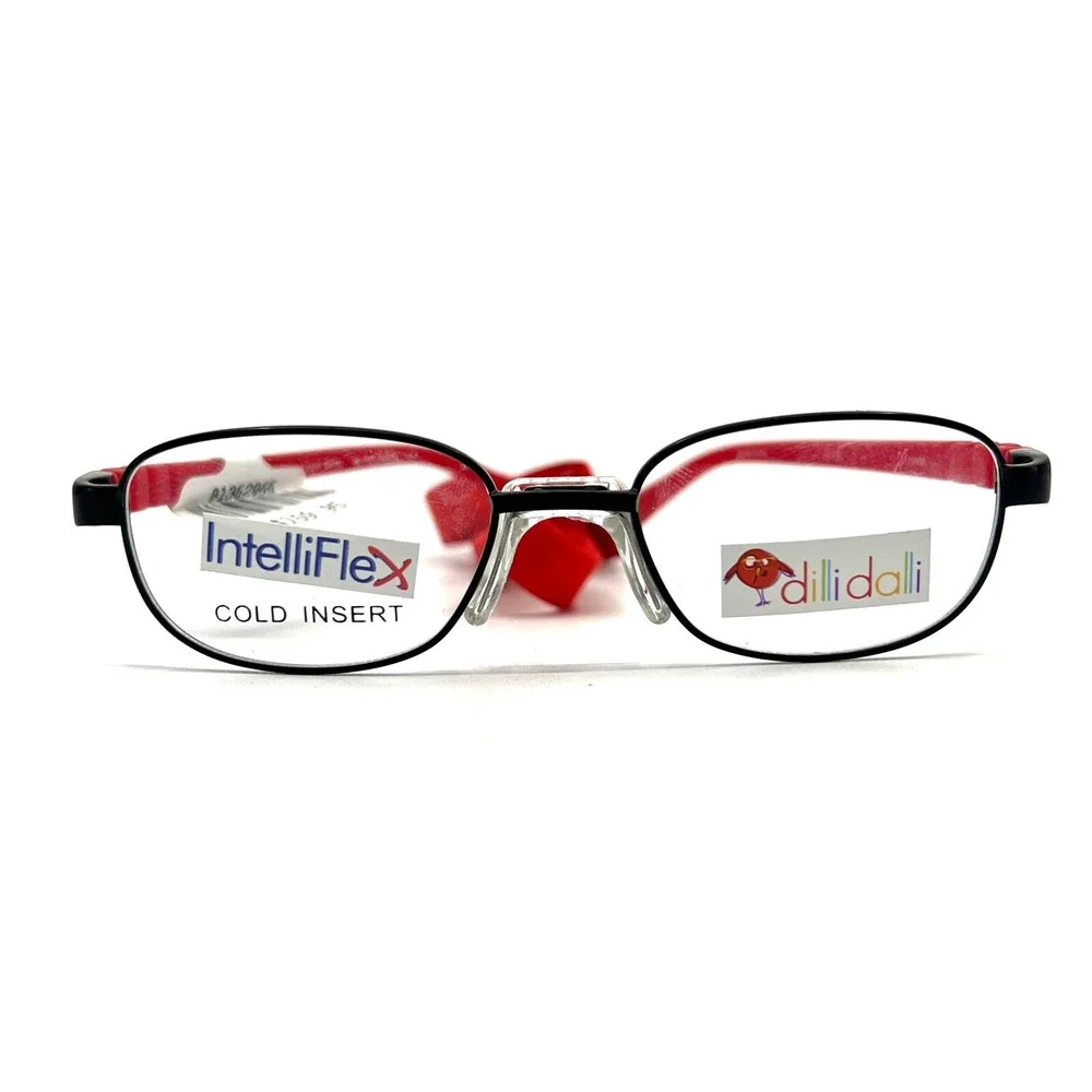 Dilli Dalli fudge swirl Eyeglasses Frame Youth red Full Rim Round 42-15-125